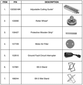 Section 05 Diagram and Parts List for BX-3 157721X MK Diamond Concrete Saw